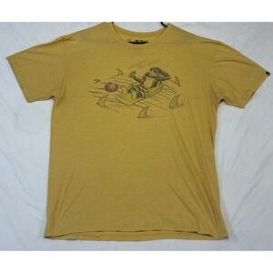 Billabong Chimp'n Ain't Easy Graphic T-Shirt XL Yellow Recycler Series Mens